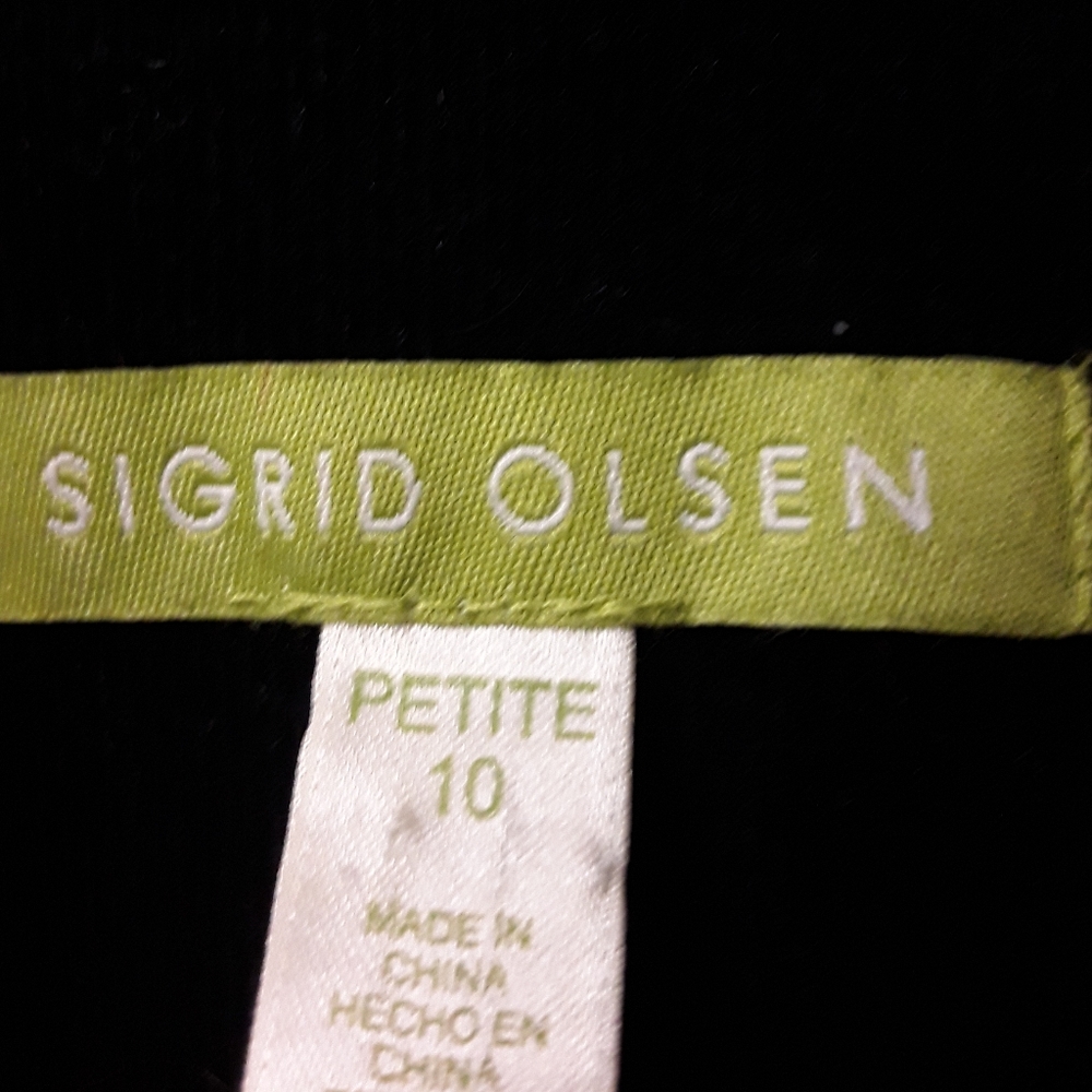 Sigrid Olsen Corduroy Black Button Jacket 10p - image 3